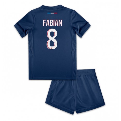 Dětský fotbalový dres Paris Saint-Germain Fabian Ruiz #8 2024-25 Domácí Krátký Rukáv (+ trenýrky)